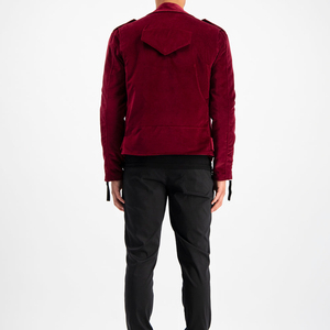 New Arrival Trend High Grade Unisex Velvet Slim Fit Custom Classic Winter Stand Collar Front Logo <b>Jacket</b> - Product Image 2