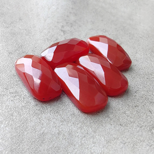 Natural Red Onyx Checker Cut Big <b>Cushion</b> Rectangle Calibrated, Flat <b>Back</b> Gemstone - Product Image 6