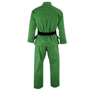 Green BJJ Kimono 100% Cotton Durable 400g Regular Fit <b>Athletic</b> Heat-Transfer Printed Front Logo Adult Unisex Martial Arts - Product Image 2