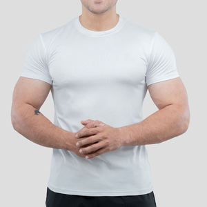 T-shirt de sport pour homme, été, prix bas, haute qualité, jersey polyester, t-shirt de compression, vêtement de sport. - Product Image 1