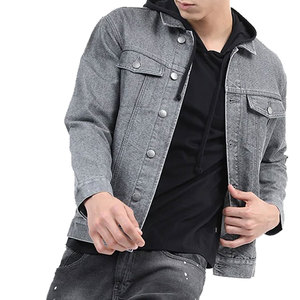 Top Selling Eco-Friendly Men <b>Jeans</b> Jacket <b>Soft</b> Fabric Streetwear Comfortable Custom Logo Men Winter Jacket - Product Image 5