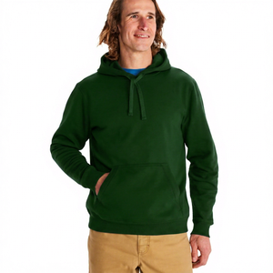 Sweat-shirt à capuche bleu marine pour homme, coupe ample, en coton French Terry, couleur unie, avec poche avant, design décontracté, vêtement d'hiver respirant - Product Image 6