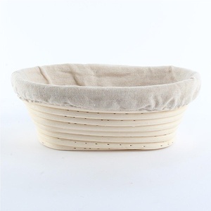 Panier à pain en rotin à succès pour la levée du pain, idéal pour la fabrication de pain au levain, avec doublure en tissu - Product Image 1