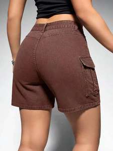 Customized Design Breathable Wholesale Women <b>Shorts</b> Breathable high waist women denim <b>shorts</b> slim fit women denim <b>Shorts</b> - Product Image 6