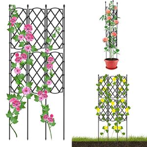Set di 3 Reti da Giardino per Supporto Piante, Struttura per Aiuole Rialzate - Product Image 1