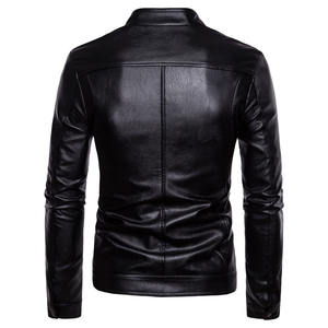 OEM Custom Spring Formal Coated Leather <b>Pilot</b> Bomber <b>Jacket</b> with Front Logo Wholesale Price - Product Image 2
