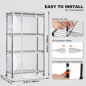 Copertura del termometro di avviamento del Timer con supporto per piante a 4 livelli 180W a spettro completo; Mini mensola luminosa per serra per un uso efficiente - Product Image 5