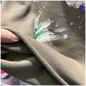 Pantalones Cortos Deportivos Personalizados con Estampado Splash para Hombre, Estilo Urbano, con Bajo sin Rematar, de Felpa Francesa, Algodón Lavado Mineral - Product Image 6