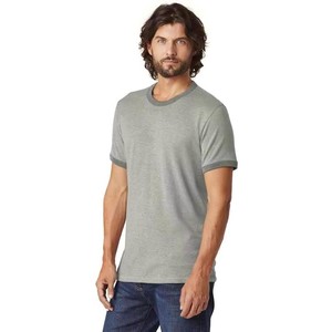 100% Organic Cotton Gray T-Shirts for <b>Men</b> O-Neck Regular Fit Quick Dry & Breathable for Summer Street Wear Wholesale Price - Product Image 3
