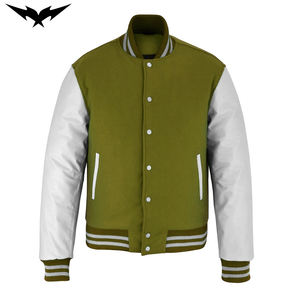 Veste universitaire de haute qualité pour homme, veste de baseball, uniforme scolaire, sweat-shirt décontracté, couleur unie, broderie de logo personnalisée - Product Image 1