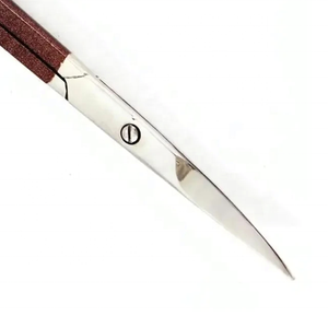 กรรไกรตัดเล็บสแตนเลสแบบมืออาชีพใบมีดโค้งสำหรับทำเล็บสีน้ำตาล - Product Image 5