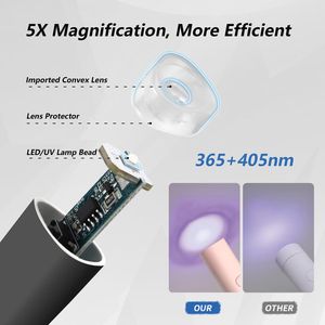Lampe à ongles UV LED portable de haute qualité 120W, mini support avec cordon USB rechargeable sans fil, séchage rapide pour ongles en gel - Product Image 2