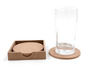 MDFSUB Natural Color 90x90mm 10 cm 10mm Thick Modern Design Coasters Blank Sublimation Eco-Friendly Luxury Mats Pads - Product Image 5