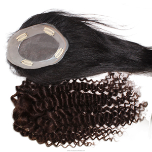 Tupé de pelo humano rizado suave, pelo vietnamita largo, Invisible, con cierre de encaje transpirable, venta al por mayor - Product Image 2