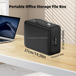 Du lịch A4 tài liệu Túi xách tay hai lớp tập tin thư mục không thấm nước EVA chống cháy tài liệu túi với khóa - Product Image 3