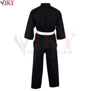 Traje de Taekwondo para Hombre en Color Negro con Cinturón Blanco, 100% Algodón, Uniforme de Taekwondo al por Mayor para Artes Marciales - Product Image 2