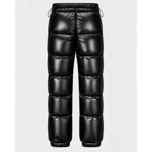 Pantalon de neige unisexe noir imperméable, respirant, anti-humidité, en polyester/nylon Rip-Stop, fermeture éclair, coupe-vent, pour activités de plein air - Product Image 3