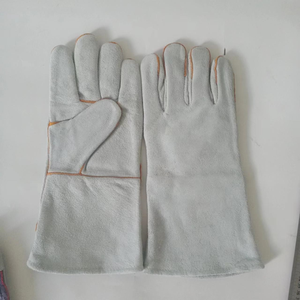 Guantes de Soldadura Industriales Resistentes al Calor, de Cuero Vacuno, con Forro Completo, Blancos, para Trabajo con Arco Eléctrico - Product Image 5