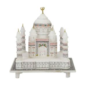 Escultura de Mármol Taj Mahal de la Mejor Calidad, 12x12x12 Pulgadas, Hecha a Mano, Detallada, para Decoración de Hogar, Oficina, Hotel y Decoración de Lujo, en Venta - Product Image 6