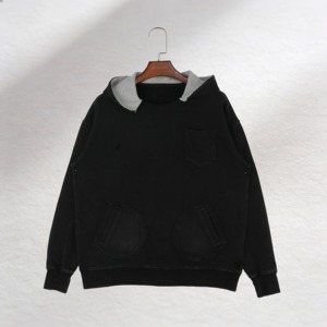 Custom Logo Unisex Hoodie Wholesale 100% Cotton Fleece Pullover OEM/ODM Heavyweight Streetwear Sweatshirt Bulk Supplier - Product Image 2