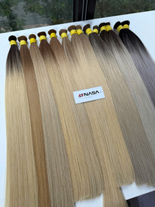 ผมต่อเวียดนามแท้ เกรด 10A สีอ่อน แบบ Double Drawn ความยาว 10 นิ้ว ผมตรง ยี่ห้อ Nasa Hair ขายส่ง - Product Image 1