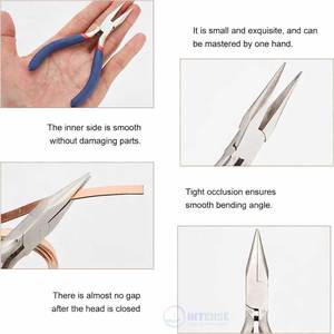 Alicates de Punta Plana de 6.5 Pulgadas de la Serie Clásica de INTENSE SURGICAL INSTRUMENTS, Alicates de Joyería de Mandíbula Estrecha de 3 mm, Herramienta de Acero Inoxidable para Doblar - Product Image 3