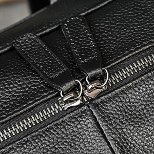 Men's Urban Genuine Leather Backpack Zipper Closure-Lightweight Waterproof Casual Hiking Laptop Bag - Product Image 3