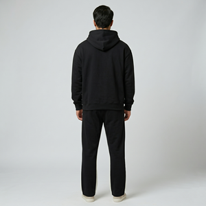 Custom Wholesale Mens Yellow Tech Fleece Tracksuit Full Zip Heavyweight Hooded Sweatshirt Joggers <b>Athletic</b> Track Suit Set - Product Image 6