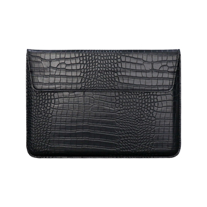 Genuine Leather Tablet Sleeve Tablet Pouch Elegant Crocodile Leather <b>Laptop</b> Sleeve Protective Case for <b>Laptops</b> Black - Product Image 1