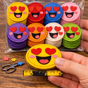 แผ่นปะรูปหัวใจปักลายรีดติดได้ ของขวัญน่ารักสำหรับคนรัก ใช้ติดเสื้อแจ็คเก็ตหรือกระเป๋าเป้ - Product Image 1