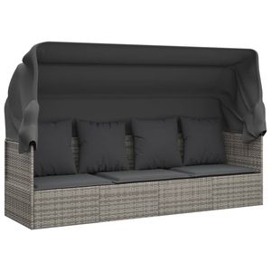 Lit de jardin gris élégant pour l'extérieur, canapé de jardin pour la détente et la relaxation - Product Image 2