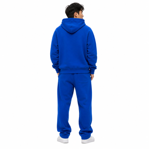 ชุดเซ็ตเสื้อฮู้ดซิปและกางเกงจ็อกเกอร์ OEM แบบยูนิเซ็กซ์ สกรีนลายตามสั่ง ผลิตจากผ้าฝ้าย 100% ระบายอากาศได้ดี สไตล์สตรีทแวร์ ขายส่งจากผู้ผลิต - Product Image 5
