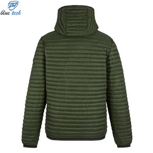 Men's Lightweight Hooded Puffer Jacket Quilted Winter <b>Coat</b> Full Zip Warm Insulated Outdoor Casual Jacket Custom OEM Manufacturer - Product Image 2