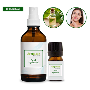 Aceite Esencial de Hidrolato de Albahaca de la Mejor Pureza, Destilado Natural de Plantas, Venta al por Mayor para Aplicaciones Cosméticas y de Fragancias - Product Image 1