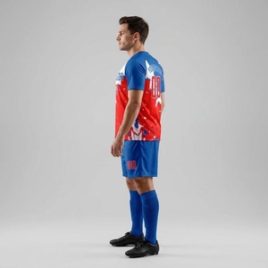 Conjunto de Uniforme de Fútbol Personalizado y Elástico, Jersey y Pantalones Cortos Sublimados con Ajuste Ergonómico, Ropa Deportiva Flexible para Equipos - Product Image 6