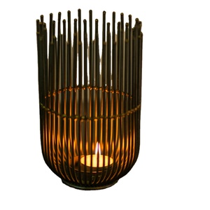 Good Selling New Decor Table Centerpieces Black Metal <b>Candle</b> Stand for <b>Candle</b> Tea Light in <b>Bulk</b> Quantity Trendy <b>Candle</b> Vessel - Product Image 1