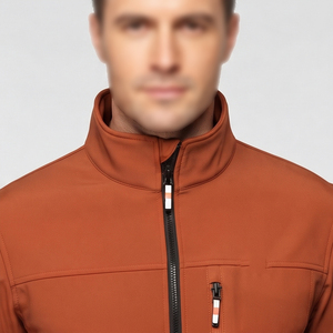 Chaqueta Softshell para Hombre, Cuello Alto, Bolsillo en el Pecho, Estilo Casual, Chaquetas Softshell para Hombre, para Camping y Senderismo - Product Image 4