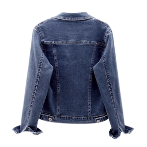 Women's Winter Fleece <b>Denim</b> <b>Jacket</b> with Cotton Lining Eco-Friendly <b>Lightweight</b> Quick Dry & Breathable Loose Fit Ripped Detail - Product Image 5