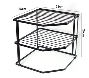 OEM/ODM Vietnam 3 Tier Kitchen Corner Shelf <b>Rack</b> Metal Frame Spice Cup <b>Dish</b> Storage Organizer for Countertop Home Use - Product Image 5