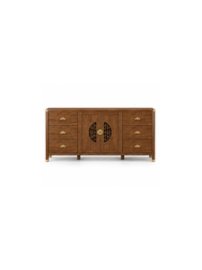 Aparador Moderno de Madera Maciza, Mueble de Almacenamiento de Estilo Chino de Lujo para Comedor y Sala de Estar - Product Image 1