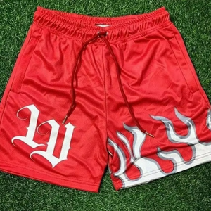 Short de sport unisexe en polyester avec logo personnalisé, short de basketball en mesh pour homme avec poche, short wdbnraker - Product Image 2