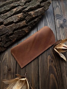 New Genuine Leather Classic Handmade <b>Glasses</b> Cover Luxury Eyewear <b>Case</b> Full Grain Leather Sunglasses Pouch LGC-0128 - Product Image 4