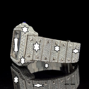 Montre automatique de luxe NYC DIAMOND EMPIRE, mouvement japonais, acier inoxydable, cadran carré, chiffres romains, cadran de 41 mm - Product Image 3