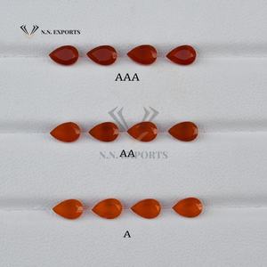 พลอยออนิกซ์สีแดงธรรมชาติขนาด 6 มม. 9 มม. รูปทรงหยดน้ำเจียระไน คุณภาพสูง พลอยออนิกซ์แท้แบบหลวม รับตัดตามสั่ง ผู้จัดจำหน่ายเครื่องประดับพลอยออนิกซ์ขายส่ง - Product Image 1