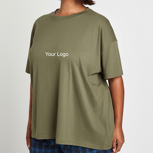 T-shirt femme grande taille, prix abordable, couleur unie, 100% coton jersey, 200 GSM, léger - Product Image 4