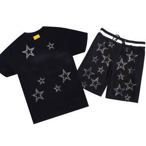 <b>Men</b> T <b>Shirt</b> and Short Set Easy Fit <b>Summer</b> Two Piece Sportswear <b>for</b> Workout and Home Use - Product Image 6