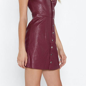 Robe longue en cuir véritable pour femme, style corset, sexy, fétichiste, pour soirée et club, vente en gros, fabricant, robe en cuir de haute qualité - Product Image 5