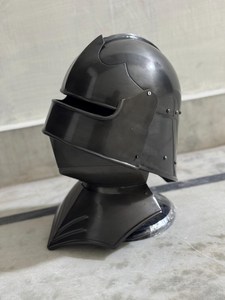 Casque de Chevalier Noir, Armure Médiévale Portable, Costume Gothique en Acier, Casque Viking pour Cosplay - Product Image 5