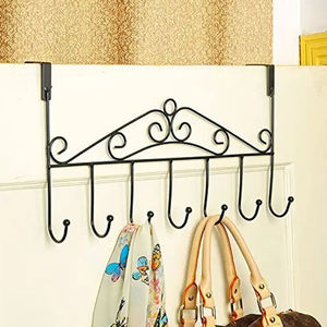 Door Hanger for cloths Heavy-Duty Over Door Hanger Holder for Coat Hanging Robe Hat Clothes Towels Bathroom Organiser Towel - Product Image 2