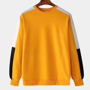 เสื้อสเวตเชิ้ตคอกลมผู้ชาย ปี 2026 แบบถักสีตัดต่อ ทรงปกติ สวมใส่สบาย แขนเสื้อแบบแร็กแลน สีเหลือง ขาว ดำ สำหรับขาย - Product Image 6